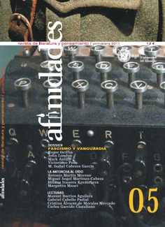 Afinidades: Revista de Literatura y Pensamiento (Vol. 5) Primavera 2011